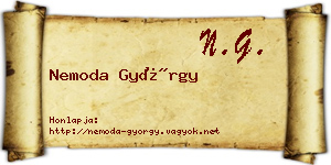 Nemoda György névjegykártya